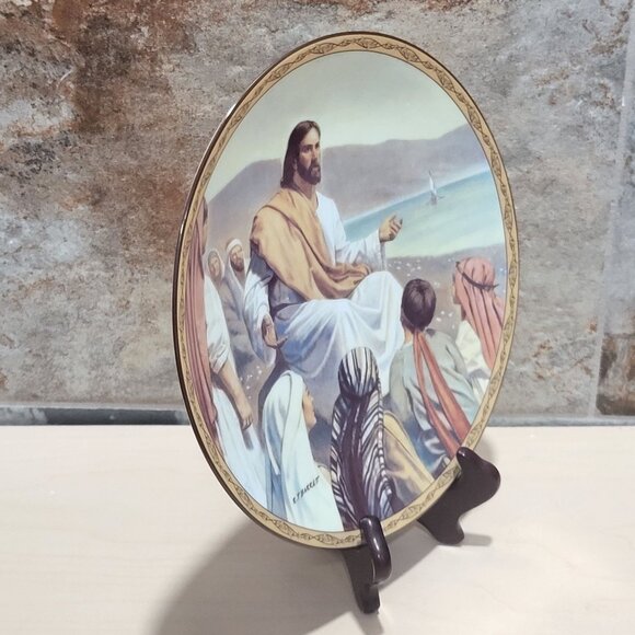 Sermon On The Mount Plate Robert T Barrett  Life of Christ Bradford Exchange 199 - Picture 10 of 11